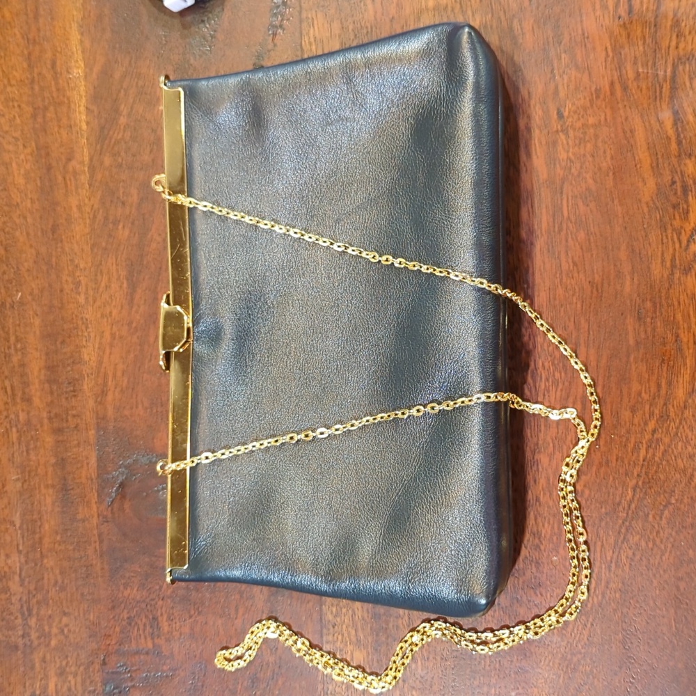Vintage Etra Unique Leather Purse Clutch 60s 70s